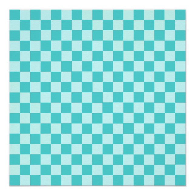 Blue Combination Classic Checkerboard von STaylor Poster (Vorderseite)