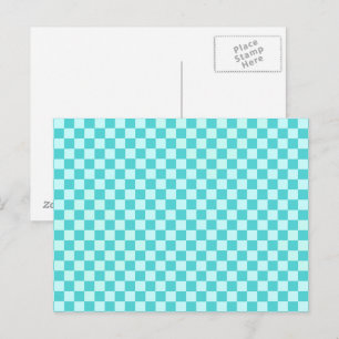 Blue Combination Classic Checkerboard von STaylor Postkarte