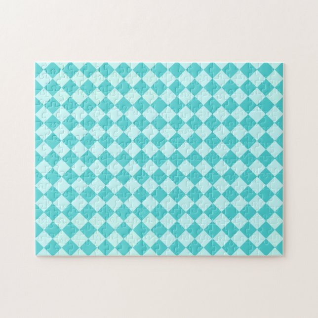 Blue Combination Diamond Pattern von Shirley Taylo (Horizontal)