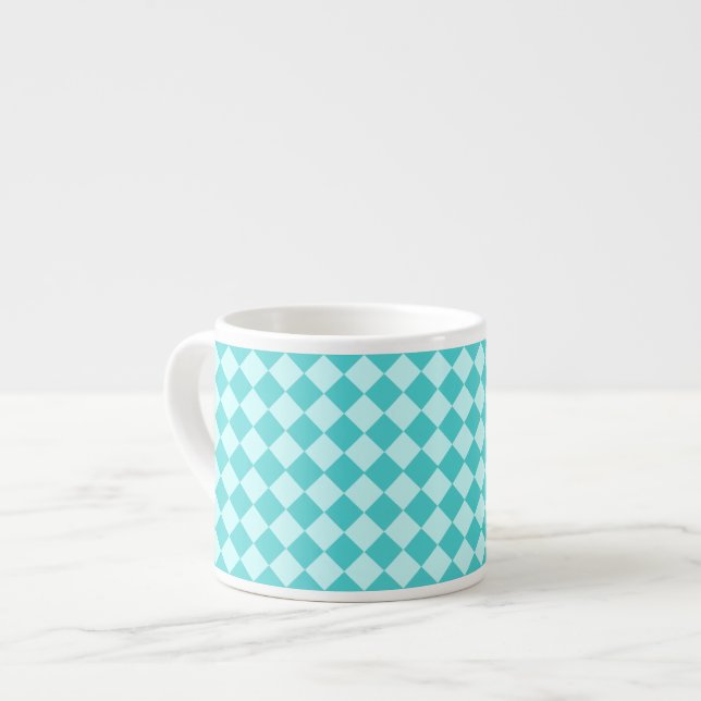 Blue Combination Diamond Pattern von Shirley Taylo Espressotasse (Vorderseite Links)