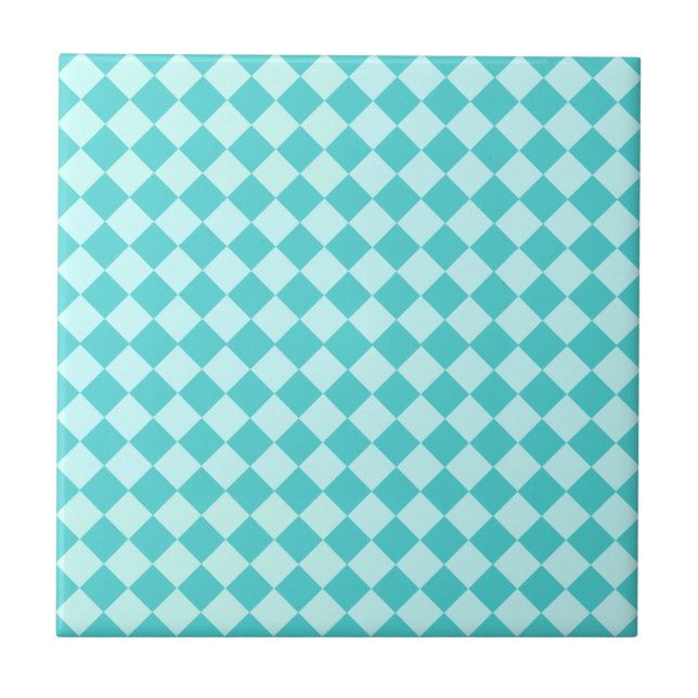 Blue Combination Diamond Pattern von Shirley Taylo Fliese (Vorderseite)