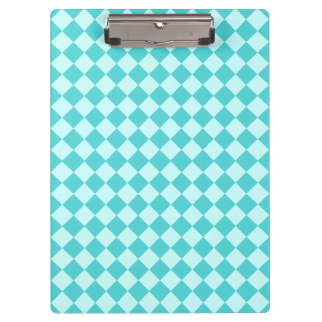 Blue Combination Diamond Pattern von Shirley Taylo Klemmbrett (Vorderseite)