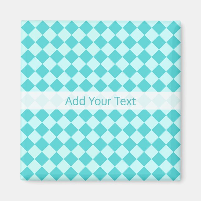 Blue Combination Diamond Pattern von Shirley Taylo Magnet (Vorne)