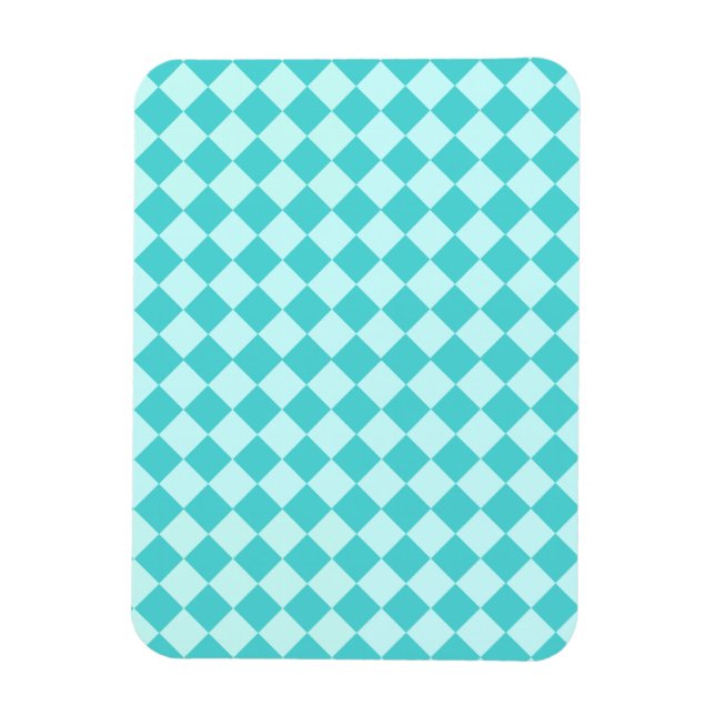 Blue Combination Diamond Pattern von Shirley Taylo Magnet (Vertikal)
