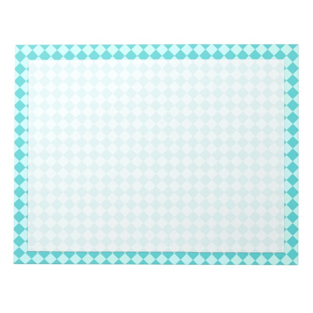 Blue Combination Diamond Pattern von Shirley Taylo Notizblock (Vorderseite)