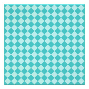 Blue Combination Diamond Pattern von Shirley Taylo Poster