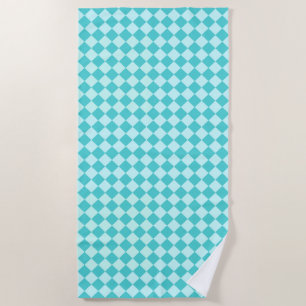 Blue Combination Diamond Pattern von Shirley Taylo Strandtuch