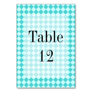 Blue Combination Diamond Pattern von Shirley Taylo Tischnummer