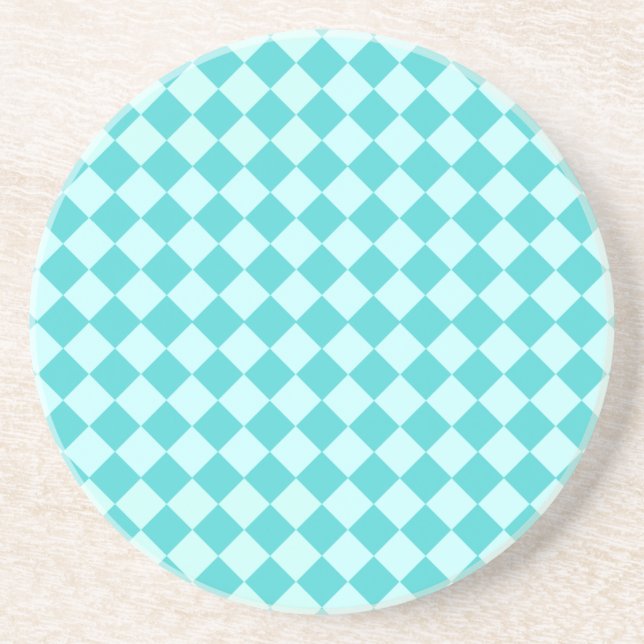 Blue Combination Diamond Pattern von Shirley Taylo Untersetzer (Vorne)