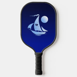 Blue Comedy und Tragedy Theater Sailboat Pickleball Schläger