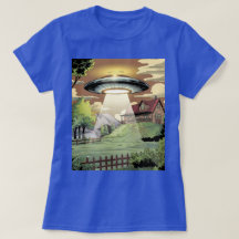 Blue Comic UFO T - Shirt