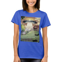 Blue Comic UFO T - Shirt