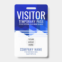 Blue Company Logo Visitenkarte ID Ausweis