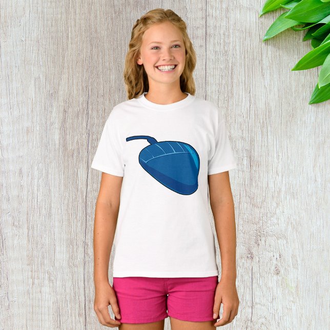 Blue Computer Mouse Girls T-Shirt (Von Creator hochgeladen)