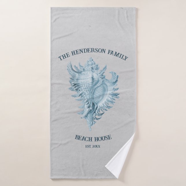 Blue Conch Muschel Badhandtuch Set (Badehandtuch)