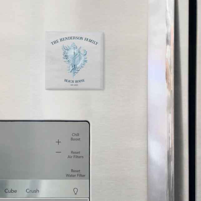 Blue Conch Muschel Magnet (In Situ (Kühlschrank))