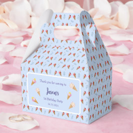 Blue Cool Ice Creme Cone Kinder Junge Geburtstag Geschenkschachtel