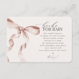 Blue Coquette Books For Baby invitation insert