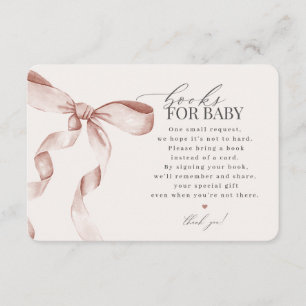 Blue Coquette Books For Baby invitation insert