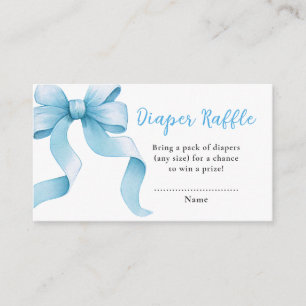 Blue Coquette Bow Baby Dusche Windelwanne Windelwa Begleitkarte