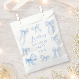 Blue Coquette Bow Girl Geburtstagsparty Geschenktütchen