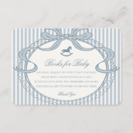 Blue Coquette Bow Rocking Horse Books for Baby Begleitkarte