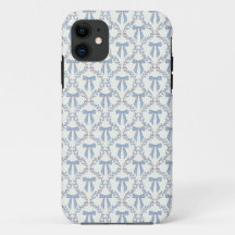 Blue Coquette Bows, Trellis, Preppy