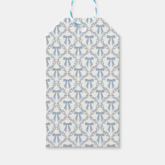 Blue Coquette Bows, Trellis, Preppy Geschenkanhänger