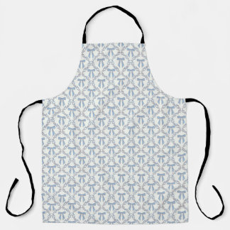 Blue Coquette Bows, Trellis, Preppy Schürze
