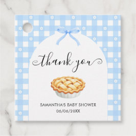 Blue Coquette Pie Baby Shower Thank You Geschenkanhänger