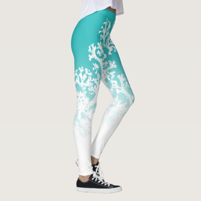 Blue Coral Graphic Leggings (Rechts)