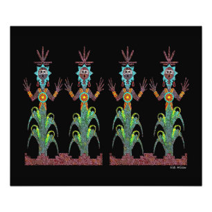 Blue Corn People Fotodruck