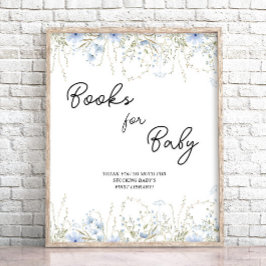 Blue Cornflower Baby Dusche Babys sind süß Poster