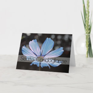 Blue cosmos Beileid card italian Karte