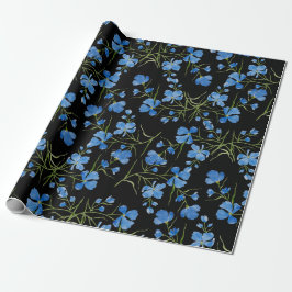 Blue Cosmos Flowers Geschenkpapier