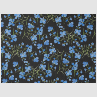 Blue Cosmos Flowers Seidenpapier