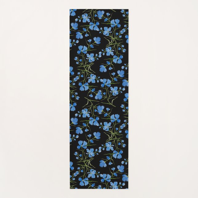 Blue Cosmos Flowers Yogamatte (Vorderseite)