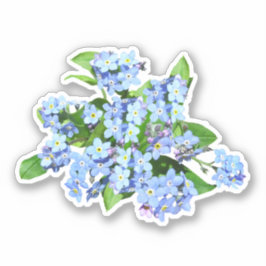 Blue Country Blume kundenspezifisch geschnitten Vi Aufkleber
