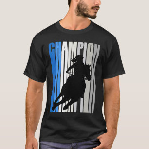 Blue Cowgirl Champion Pferdereiten Barrel Racing W T-Shirt