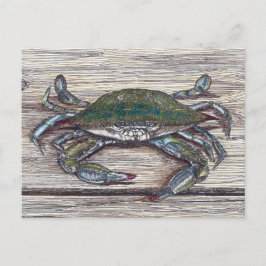 Blue Crab auf Dock Postkarte