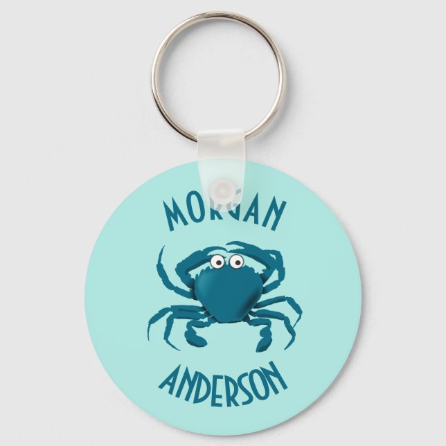 Blue Crab Beach Theme Schlüsselanhänger Schlüssela (Vorderseite)