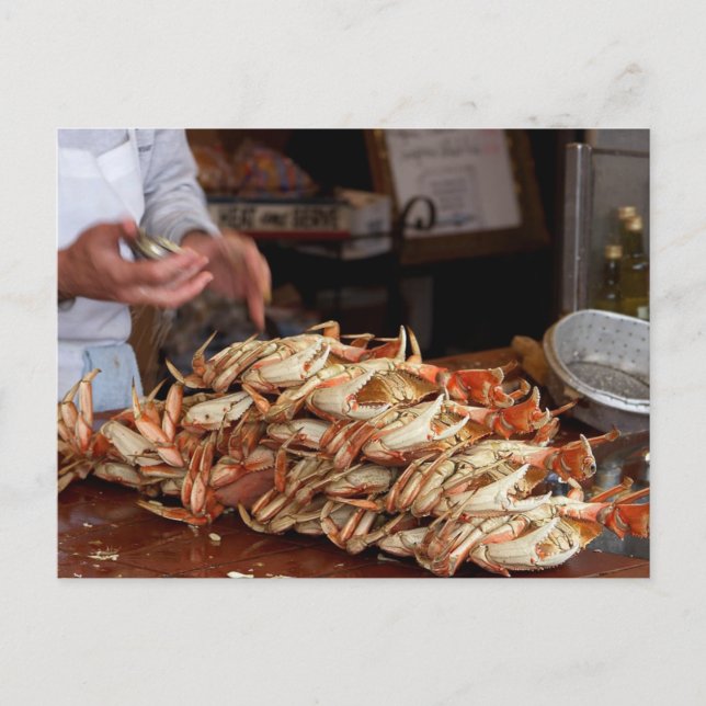 Blue Crab Fee Postkarte (Vorderseite)