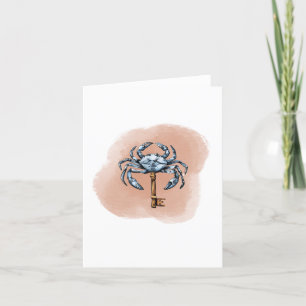 Blue Crab New Zuhause Dankeskarte