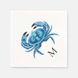 Blue Crab Personalisiert Serviette
