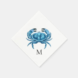 Blue Crab Personalisiert Serviette