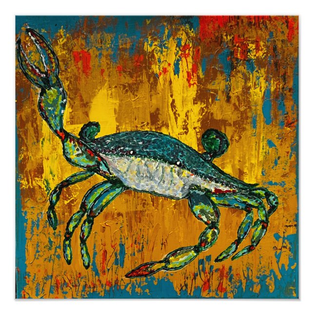 Blue Crab Print Fotodruck (Vorne)