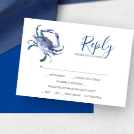 Blue Crab Reply RSVP Cards