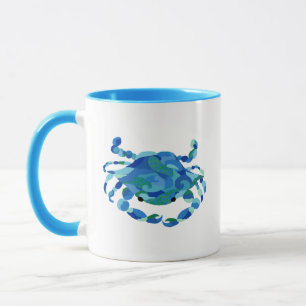 Blue Crab Watercolor Tasse