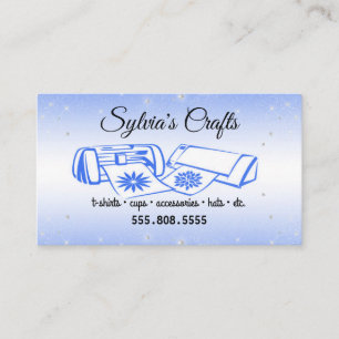 Blue Crafting Vinyl Business Card Visitenkarte