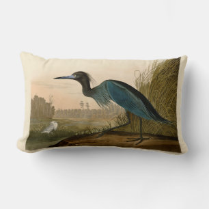 Blue Crane Heron Audubon Malerei Lendenkissen